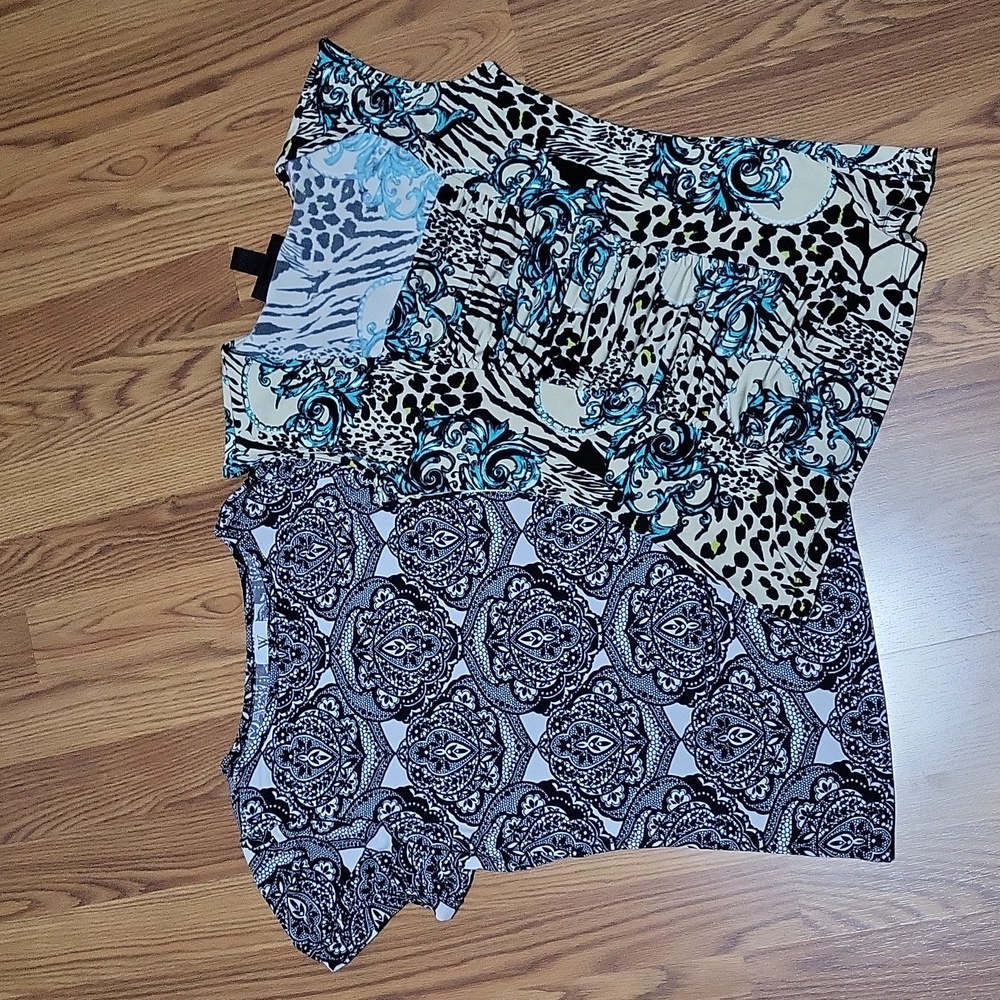 2 womens Petite Small PS shirts blouse lot Style & Co Worthington tank top